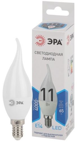 ЭРА 11W E14, светодиодная, естественный белый