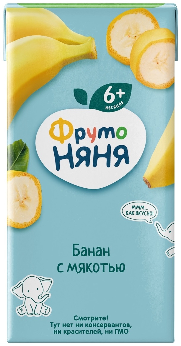 Сок ФрутоНяня банан с 6 месяцев 200 мл 1 шт