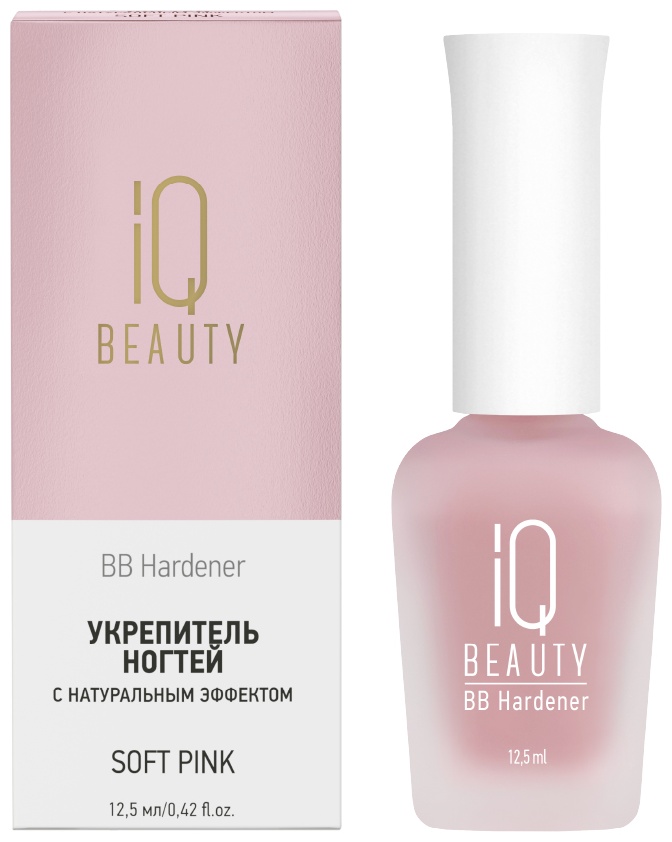 IQ BEAUTY лак BB Hardener Soft Pink 12.5 мл