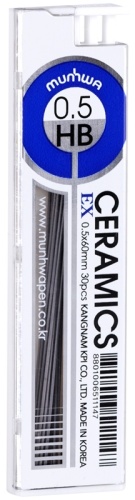 Грифель MunHwa EXC05-HB, HB, 30 шт, 0.5 мм