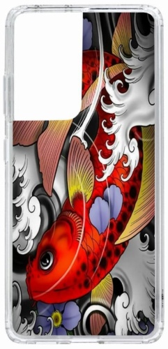 Чехол КRUЧЕ для Samsung Galaxy S21 Ultra голубой