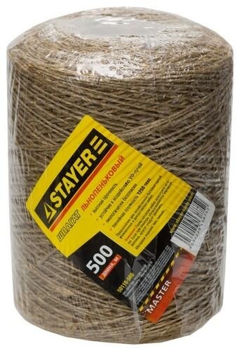 Веревка STAYER 50110-500 500 м, лен