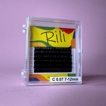 Rili ленточные C 0.07 мм черный mix 7-12 мм