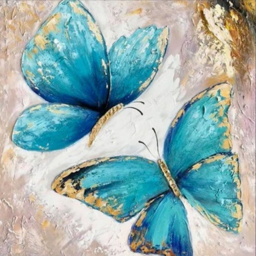 DAKSPIC картина голубая, золотая картина 60x60 см