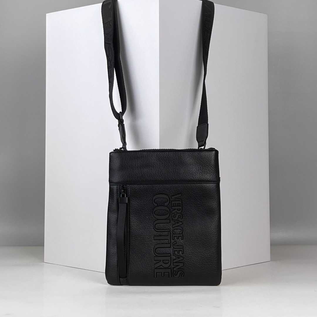 Сумка кросс-боди Versace экокожа черный