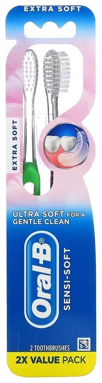 Oral-B Sensi-Soft зубная щетка мягкая 2 шт