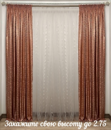 Комплект Renaissance 190x275 см 2 шт, жаккард, коралловый
