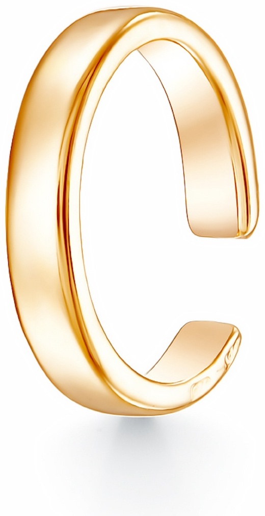 Кафф Золото Русских kaff-obmanka//GOLD вес 0.5 г серебро, без вставок