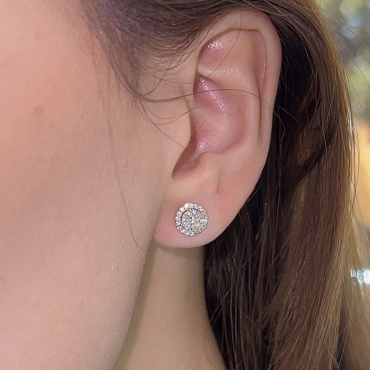 Пусеты Ipekyolu Jewellery 0.5 карат 2502-04/271023AY вес 2 г серебро, муассанит