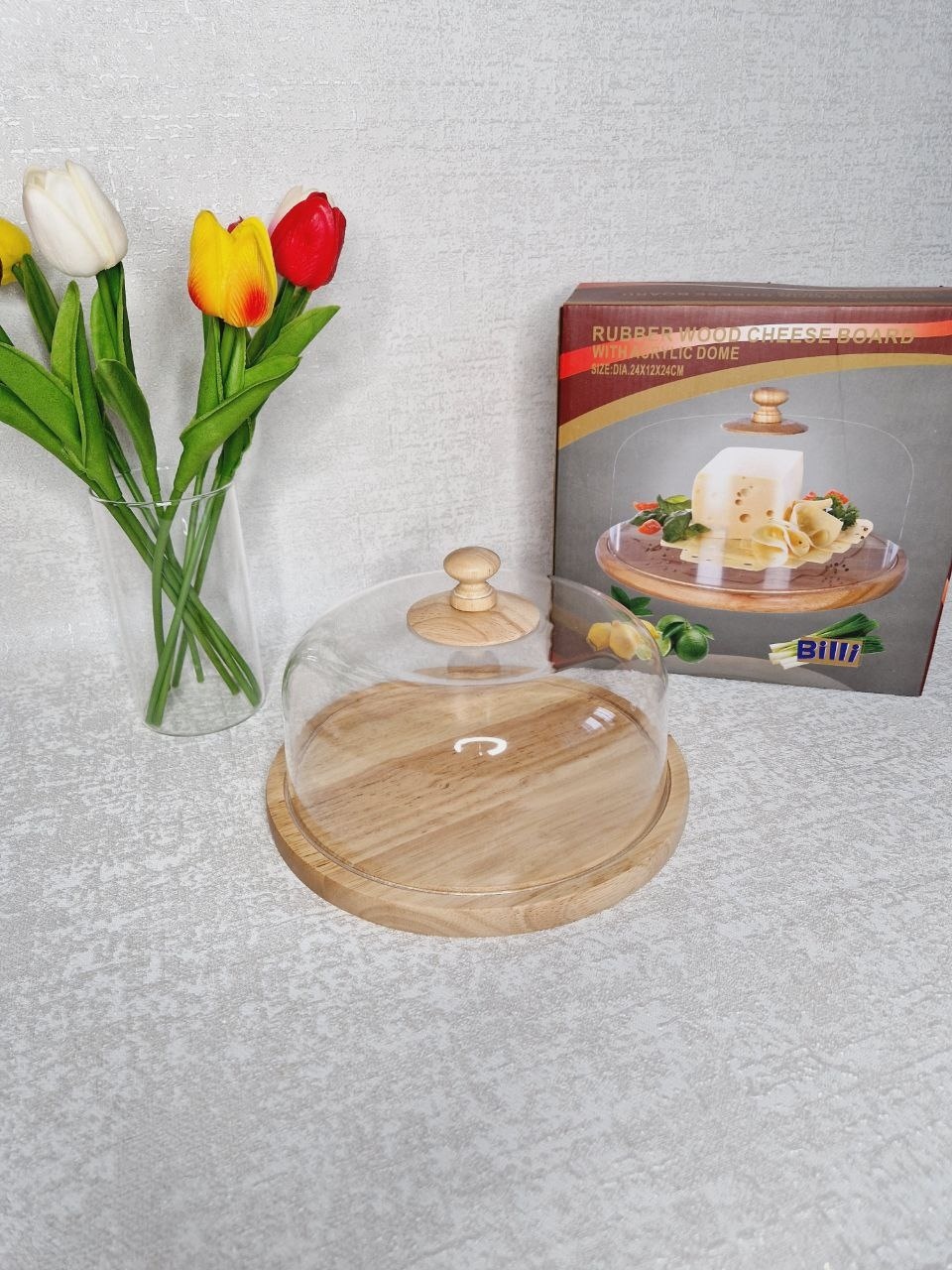 Billi сырница 20020945 круглая 1 шт, бамбук, акрил