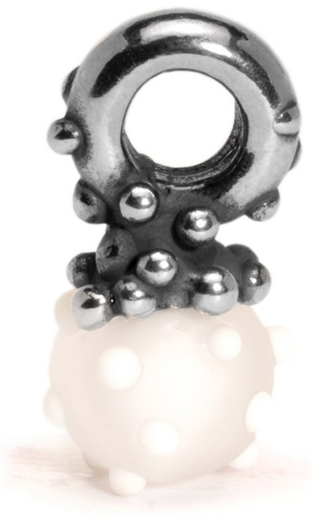 Шарм-подвеска Trollbeads TAGBE-00006 вес 3.78 г серебро, муранское стекло