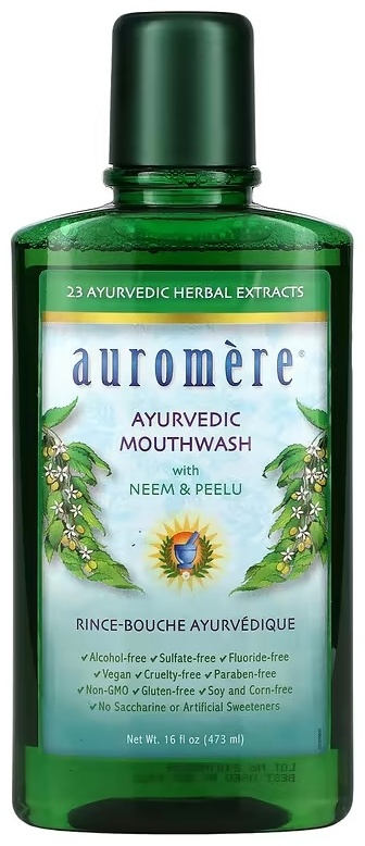 Auromere Ayurvedic Mouthwash with Neem Peelu ополаскиватель лечебные травы 473 мл