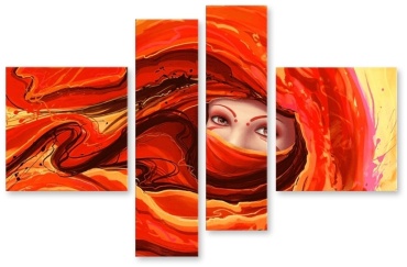 Seven Art 1698 Огненная девушка 150x102 см
