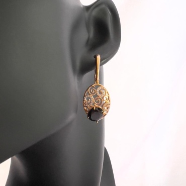 Серьги Xuping Jewelry медицинское золото, искусственный камень