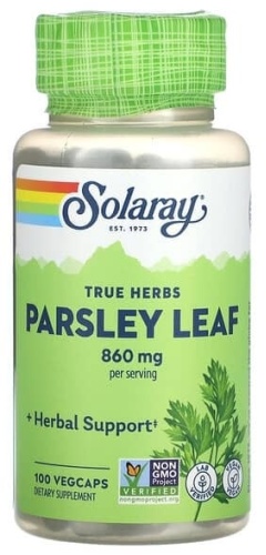 Solaray True Herbs, листья петрушки, 860 мг капсулы 100 шт
