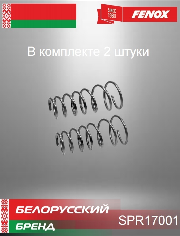 FENOX пружина задней подвески SPR17001