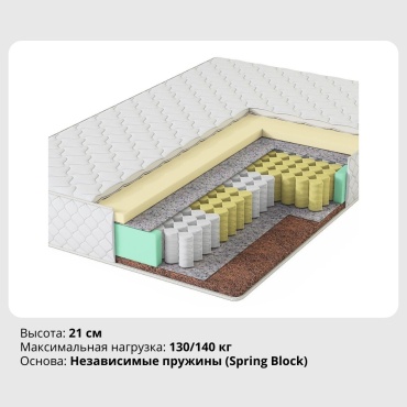 Матрас Family №18 MyHome, 200x210x21 см