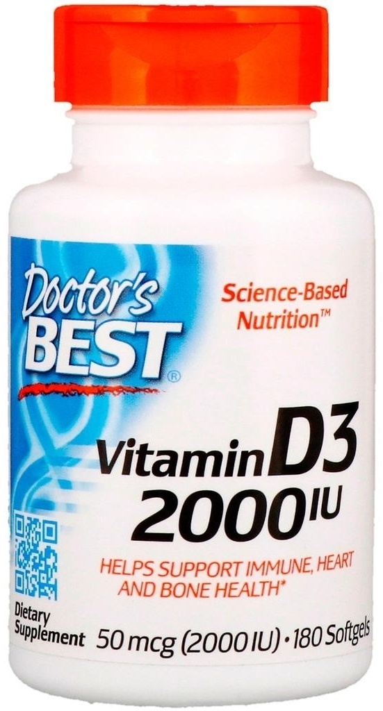Купить Doctor's Best Vitamin D3 2000 IU 180 капсул в Алматы – Магазин ...
