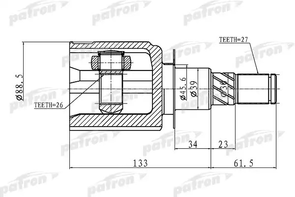 PATRON шрус PCV1410