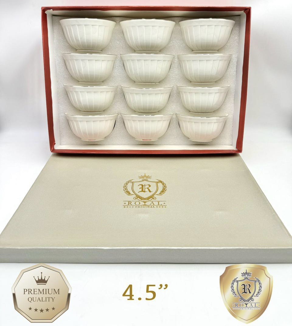 ROYAL набор пиал 150, керамика, 12 шт