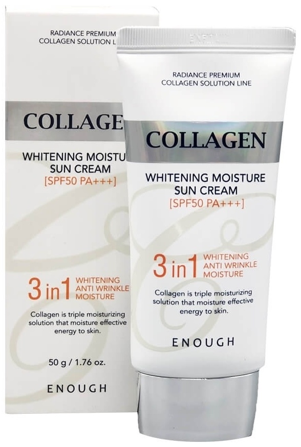 Купить ENOUGH крем Collagen Whitening Moisture Sun Cream 3 in 1 SPF50 ...
