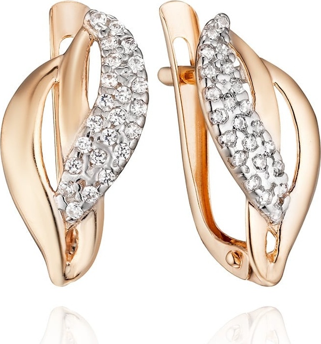 Серьги Lucente EAR-LU-585-924966 вес 1.76 г золото, фианит