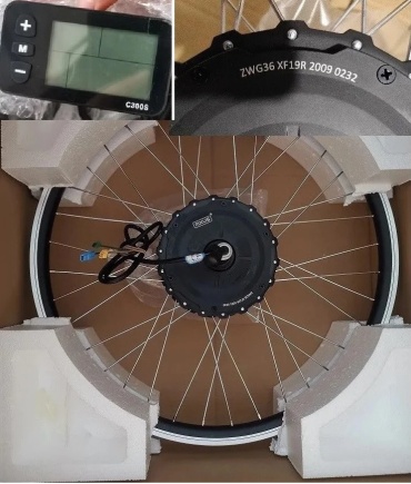 MXUS Электронабор, мотор MXUS ZWG36 XF19R 48В 1000w, задний, редукторный, обод 26''' 26 мм