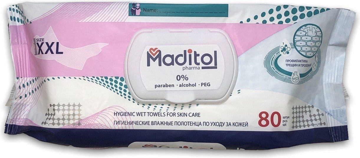Влажные полотенца Maditol Pharm 24081932 80 шт