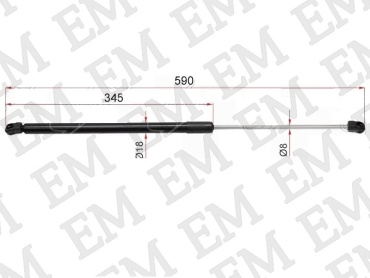 EM E-ST-0132739-M для Opel Astra 1998-2005 черный