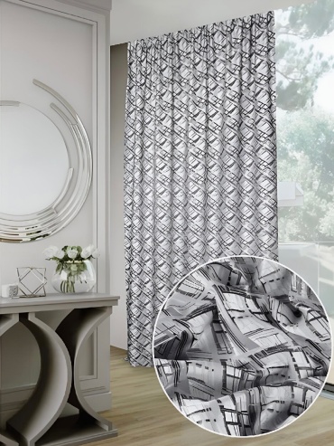 Комплект LUXOR Textile 250x290 см 2 шт, сетка, жаккард, серый