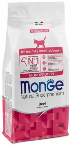 Monge Kitten для котят говядина 1.5 кг