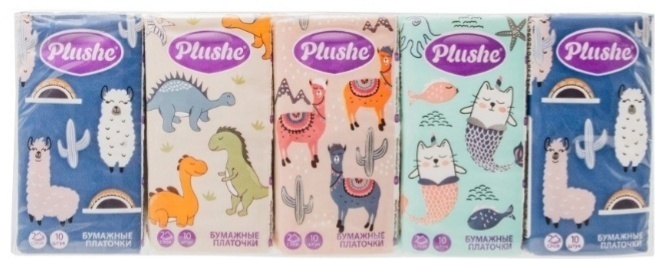 Бумажные платочки Plushe 655 10 шт