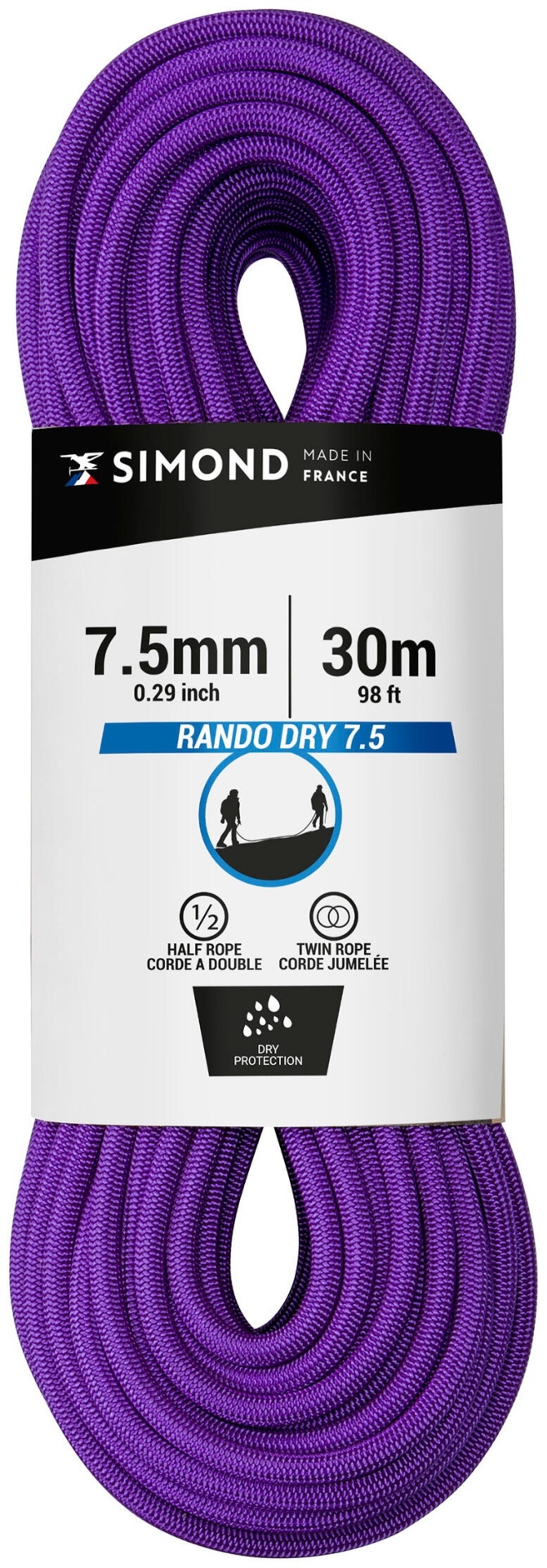 Веревка Decathlon Simond Rando Dry 30 м, полиэстер