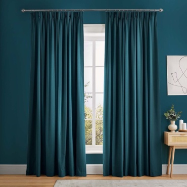 Портьеры Rayan 250x280 см 2 шт, велюр, бирюзовый