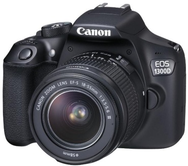 Canon EOS 1300D Kit 18-55 мм III + 50 мм черный