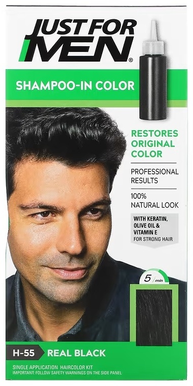 Just For Men Shampoo-in-Color H-55 черный крем-краска 66 мл