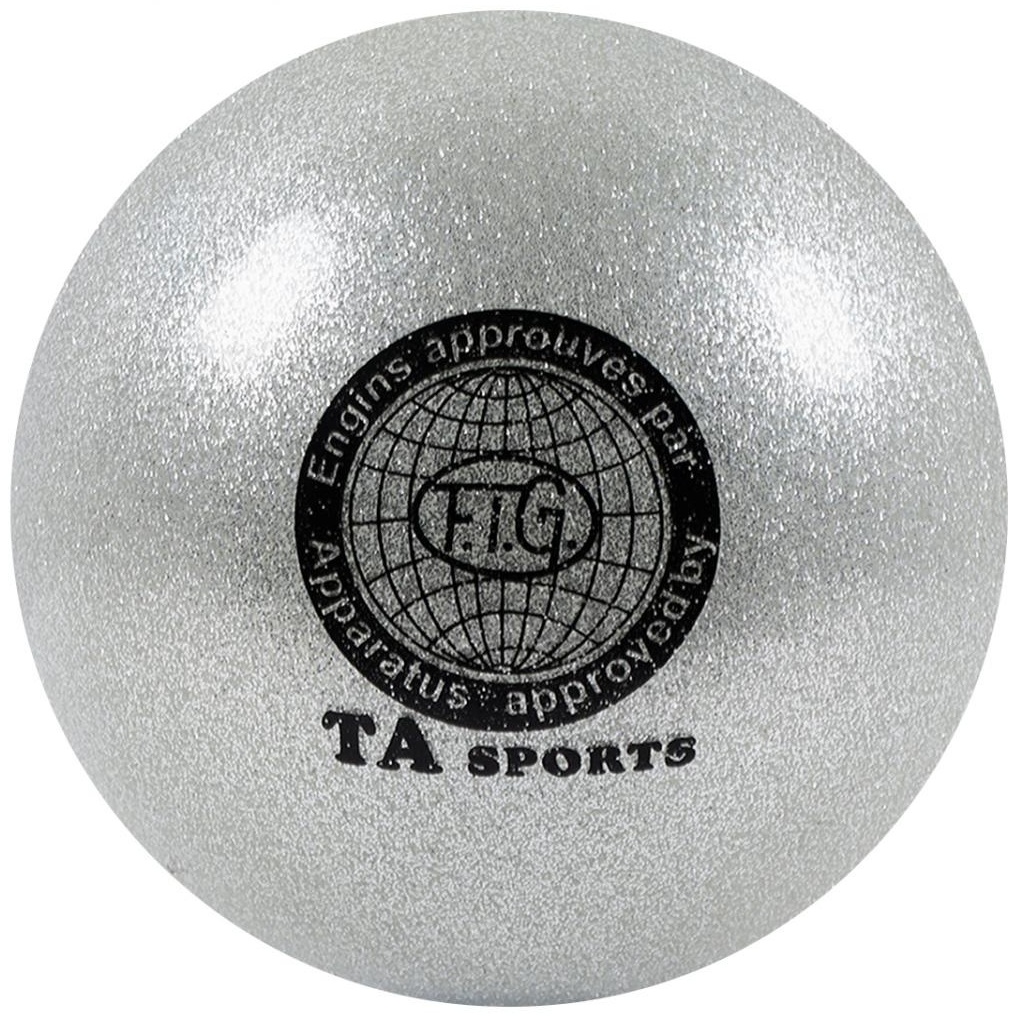 Мяч для художественной гимнастики TA sports 1205 15 см серебристый