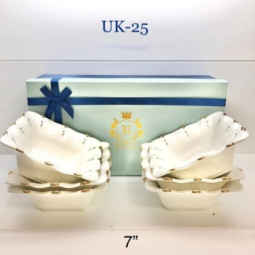 Салатник ROYAL UK-25 17х17 см, керамика, 6 шт
