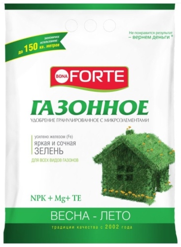Bona Forte гранулы Газонное с микроэлементами (весна-лето) 4.5 л 4.5 кг