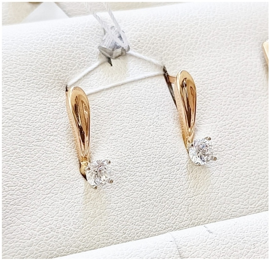 Купить Серьги Diamond Детские серьги для девочек золото вес 1.16 г ...