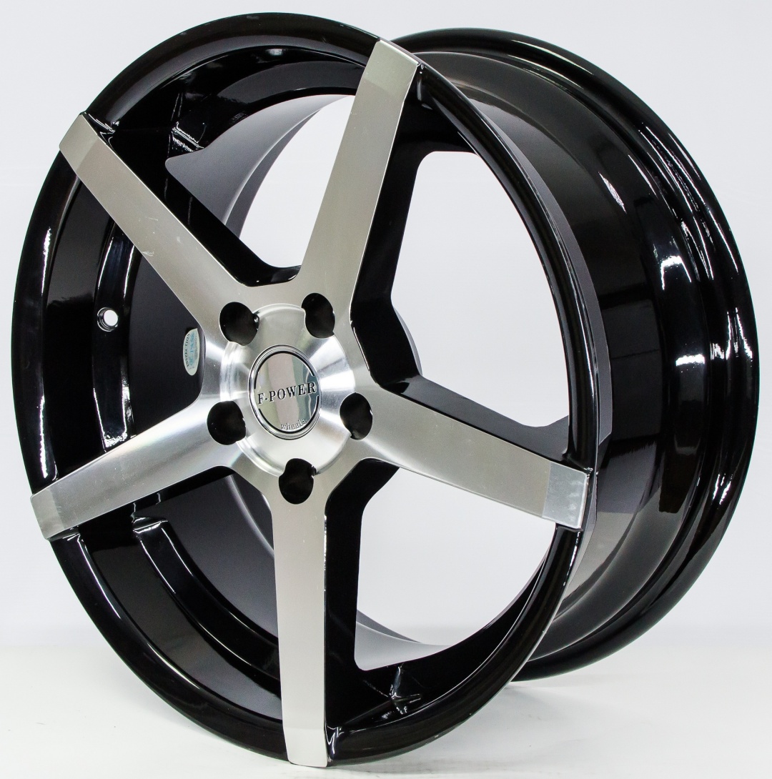 F-POWER 5246 7.5x17/5x114.3 D73.1 ET35 черный, серебристый