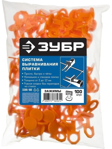ЗУБР зажим 3386-100 100 шт