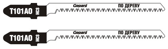 Пилки для лобзика по дереву 2 шт. Gepard T101AO