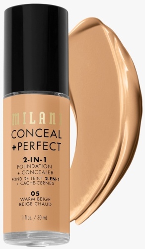 Milani Cosmetics Conceal + Perfect 2-in-1 Foundation + Concealer тональный крем 05 Warm beige 30 мл