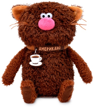 Мягкая игрушка Budi Basa Кофейный кот Американо, 16 см