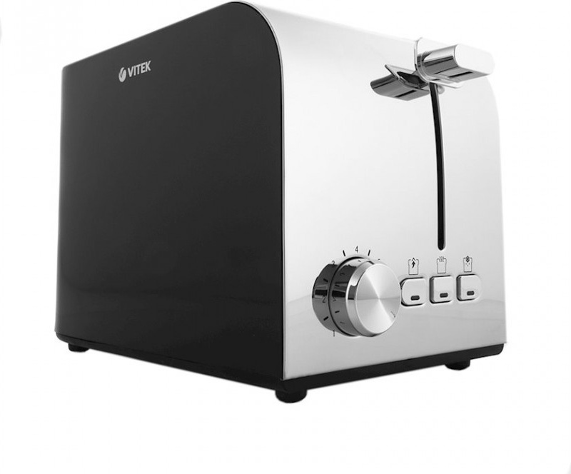 Тостер Vitek VT-1583 черный, серебристый