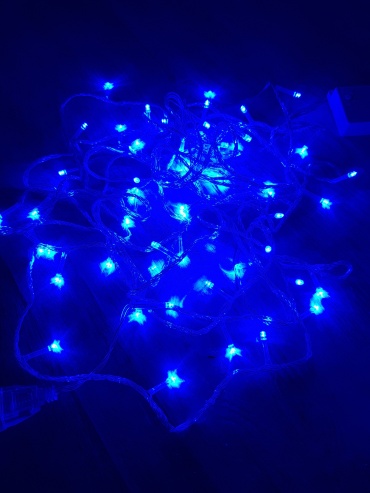 Нить LED цвет свечения синий 8 м