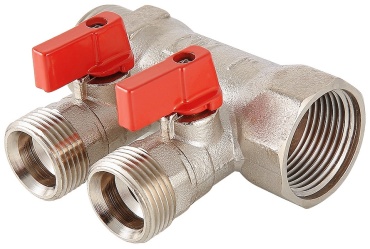 Коллектор распределительный запорный VALTEC VTc.580.NE.0603, латунь