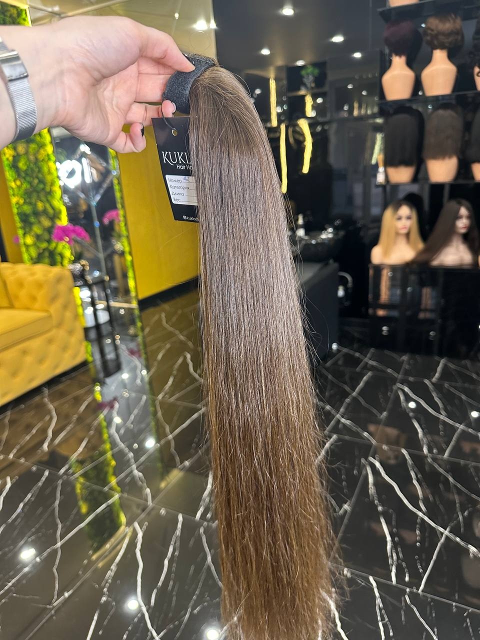 Kukla.hair.kz хвост темно-русый женский