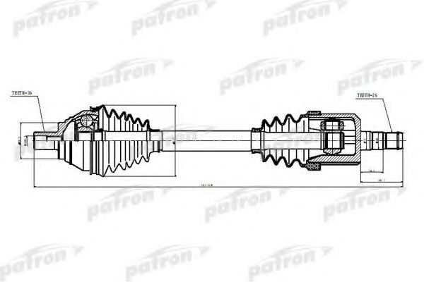 PATRON привод колеса в сборе PDS6876